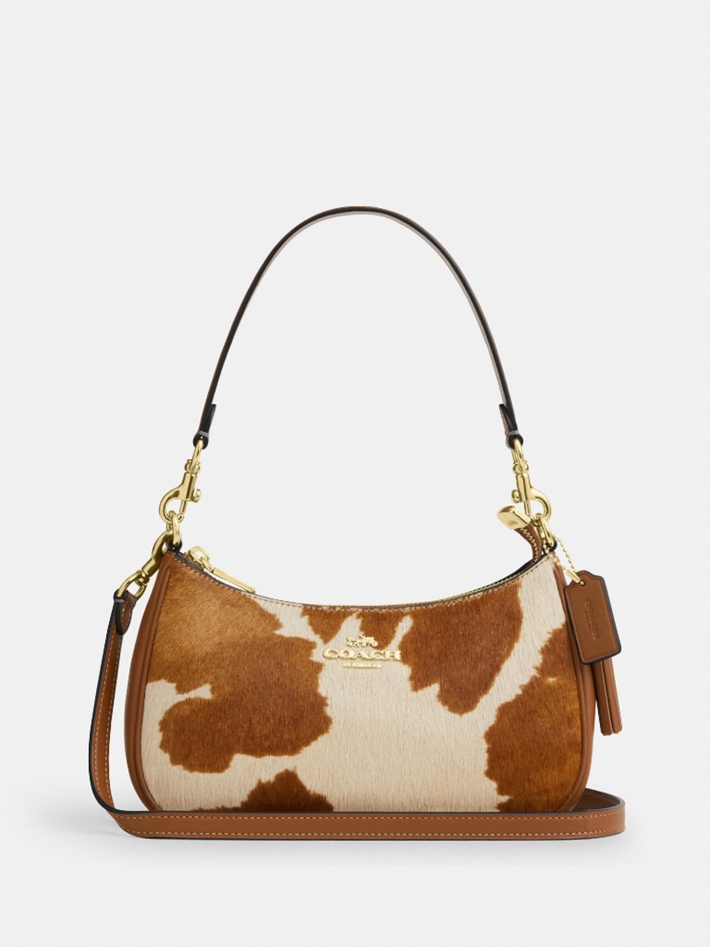 Coach Outlet Teri Shoulder Bag In Haircalf With Cow Print - Picture 1 of 3